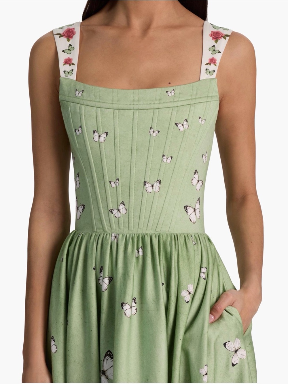 ALICE + OLIVIA
Guinevere Stretch-Cotton Bustier Maxi Dress - Picture 3 of 3